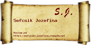 Sefcsik Jozefina névjegykártya